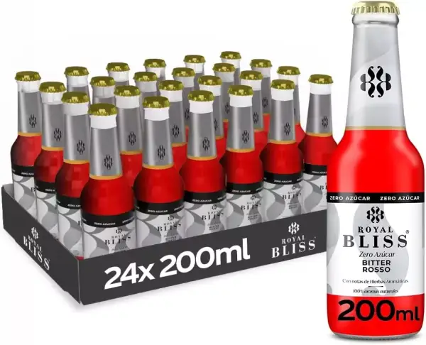 Pack 24 botellas Royal Bliss Bitter Rosso 200ml Pack 24 botellas Royal Bliss Bitter Rosso 200ml