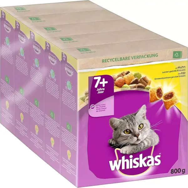 Pack 5 Whiskas Senior 7+ 800g Pack 5 Whiskas Senior 7+ 800g
