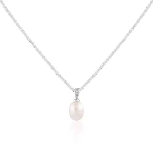 Collar con perla plata de ley Collar con perla plata de ley