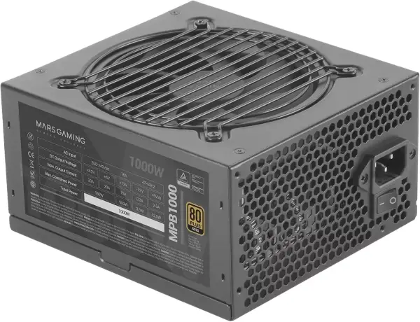 Fuente Alimentación PC Mars Gaming MPB1000 1000W ATX Fuente Alimentación PC Mars Gaming MPB1000 1000W ATX