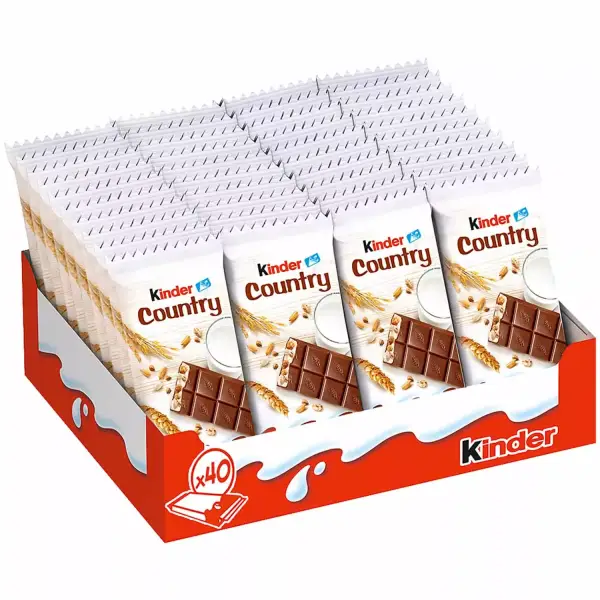 40x Kinder Country chocolate relleno de cereales 40x Kinder Country chocolate relleno de cereales