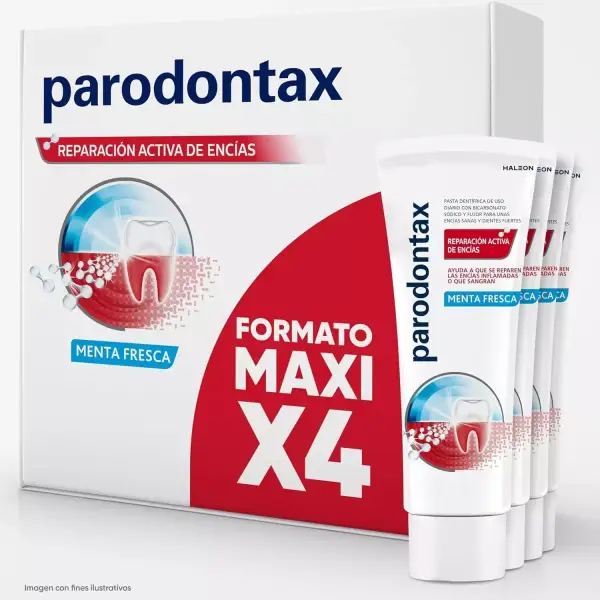4x Pasta de dientes Parodontax reparación activa de encías 75ml 4x Pasta de dientes Parodontax reparación activa de encías 75ml