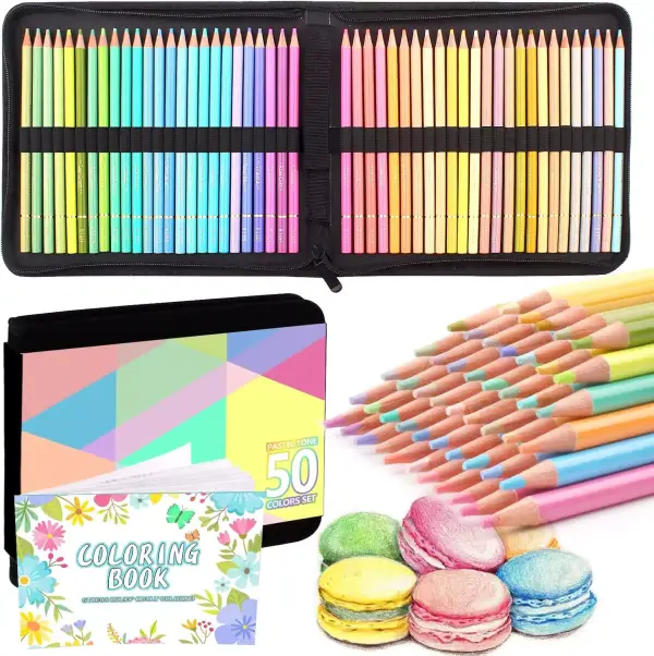 50 lápices de colores pastel 50 lápices de colores pastel