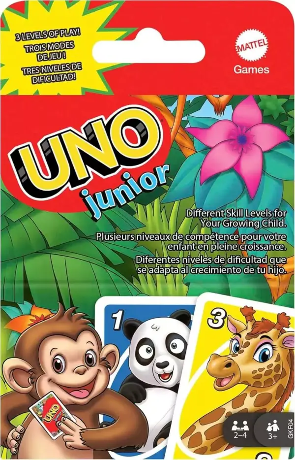 Juego de cartas UNO Junior dibujos de animales Juego de cartas UNO Junior dibujos de animales