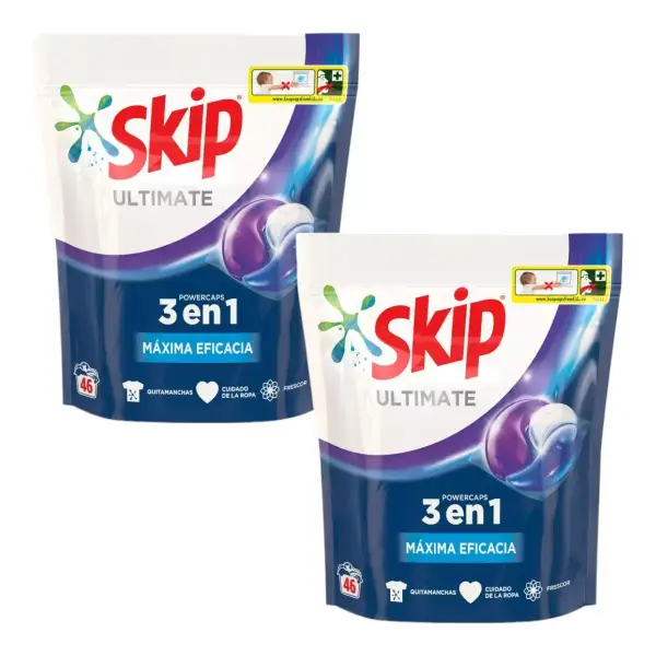 2x 46 cápsulas Skip Ultimate 3 en 1 2x 46 cápsulas Skip Ultimate 3 en 1