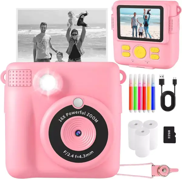 Camara Fotos Infantil Instantanea, 2,4" + Micro SD 32GB Camara Fotos Infantil Instantanea, 2,4" + Micro SD 32GB