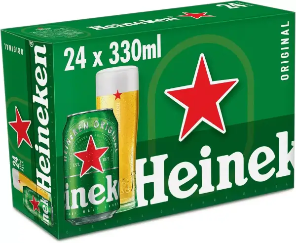 Heineken Cerveza Lager, 24 x 330ml Heineken Cerveza Lager, 24 x 330ml