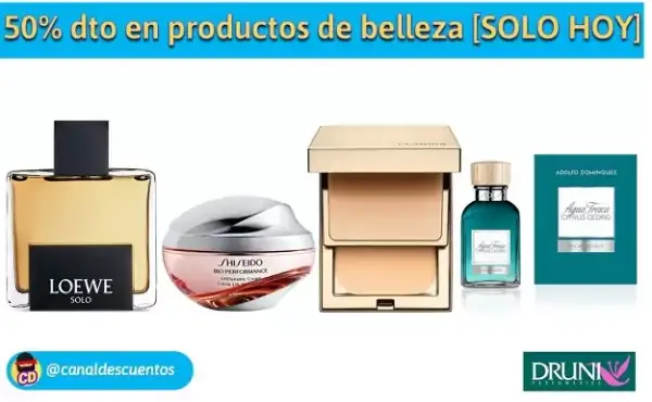 50% dto en selección de productos belleza y perfumes 50% dto en selección de productos belleza y perfumes