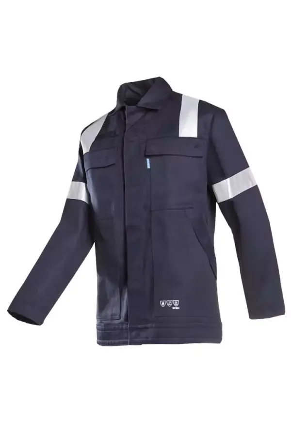 Chaqueta antiestática retardante de llama color azul marino Chaqueta antiestática retardante de llama color azul marino