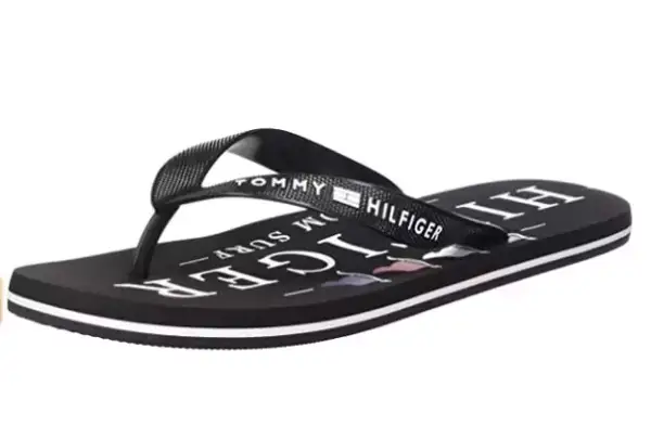 Sandalias Tommy Hilfiger con punta abierta negras hombre tallas 43, 44 y 45 Sandalias Tommy Hilfiger con punta abierta negras hombre tallas 43, 44 y 45