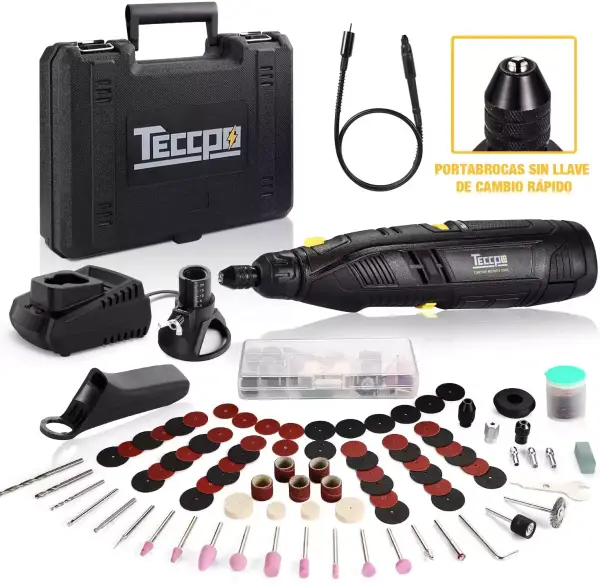 Mini Amoladora inalámbrica TECCPO 12V Mini Amoladora inalámbrica TECCPO 12V