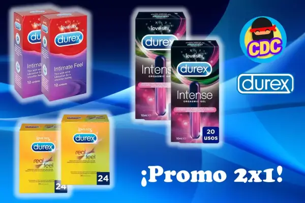 Oferta de 2x1 en productos Durex Oferta de 2x1 en productos Durex
