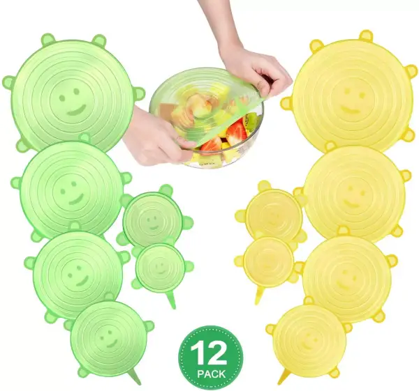 12 tapas elásticas de silicona 12 tapas elásticas de silicona
