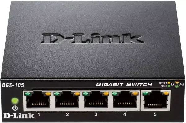 Switch de Red D-Link de 5 Puertos Gigabit Switch de Red D-Link de 5 Puertos Gigabit