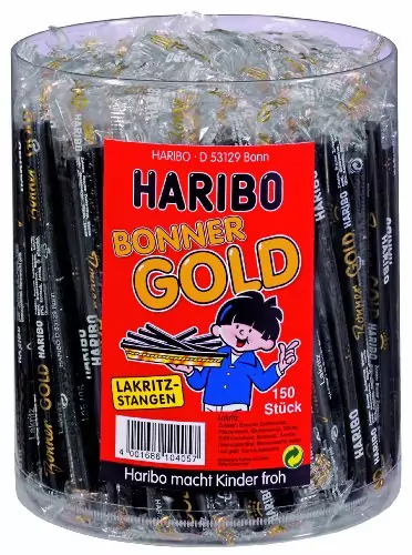 Haribo Bonner Oro 150 barras de regaliz Haribo Bonner Oro 150 barras de regaliz