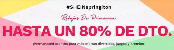 Ofertas de primavera hasta el 80% en Shein + envío gratis Ofertas de primavera hasta el 80% en Shein + envío gratis
