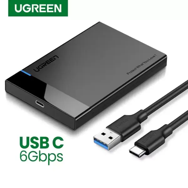 Carcasa Ugreen para Discos de 3" y 2,5" USB3.0 Carcasa Ugreen para Discos de 3" y 2,5" USB3.0