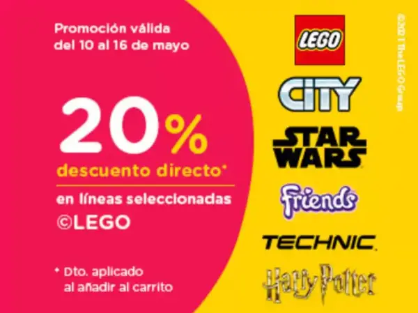 Descuento del 20% en sets LEGO Descuento del 20% en sets LEGO