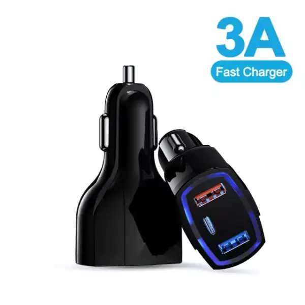 Cargador triple para coche YKZ Cargador triple para coche YKZ