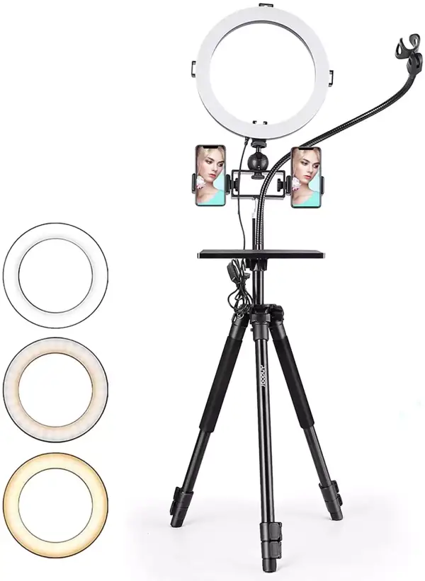 Anillo LED 10" 3 en 1 + trípode Anillo LED 10" 3 en 1 + trípode