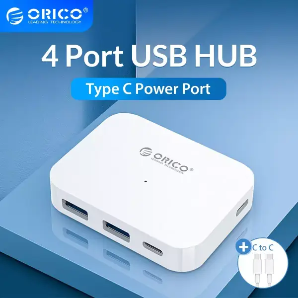 HUB USB-C Orico + Cable USB-C a USB-C HUB USB-C Orico + Cable USB-C a USB-C