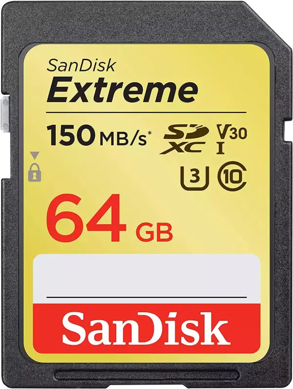Tarjeta de memora SDXC SanDisk Extreme 64GB Tarjeta de memora SDXC SanDisk Extreme 64GB