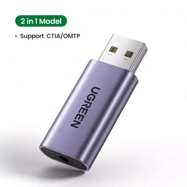 Tarjeta de sonido 2 en 1 USB Ugreen Tarjeta de sonido 2 en 1 USB Ugreen