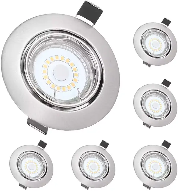 6 focos LED empotrables 5W 500lm 6 focos LED empotrables 5W 500lm
