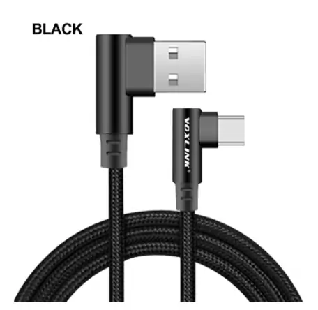 Cable USB-A a USB-C VOXLINK acodado 1M Cable USB-A a USB-C VOXLINK acodado 1M