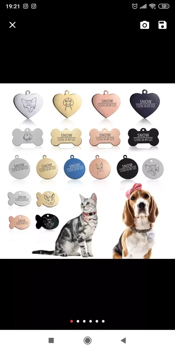 Placa identificativa para animales Placa identificativa para animales