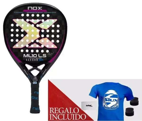 Pala NOX ML10 Luxury L5 Carbon 18K + regalos Pala NOX ML10 Luxury L5 Carbon 18K + regalos