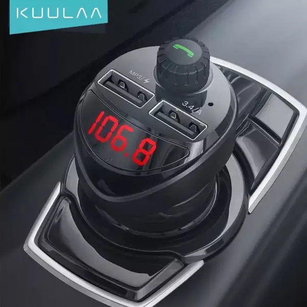Cargador coche MP3 FM KUULAA 3.4A Cargador coche MP3 FM KUULAA 3.4A