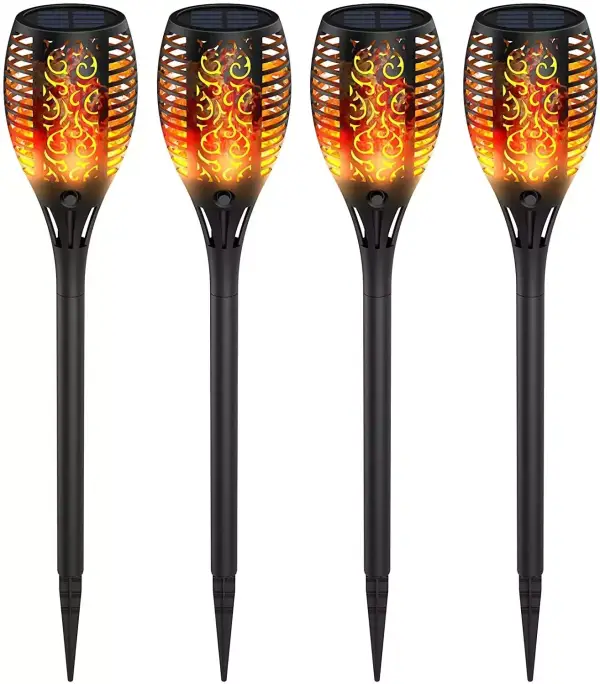 4 Pack Antorchas Inalámbricas Impermeables para Jardín 4 Pack Antorchas Inalámbricas Impermeables para Jardín