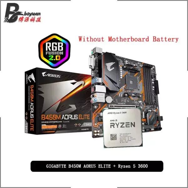 AMD Ryzen 5 3600X y AORUS ELITE B450M AMD Ryzen 5 3600X y AORUS ELITE B450M