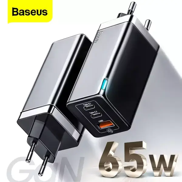 Cargador QC Baseus 65W GaN Cargador QC Baseus 65W GaN