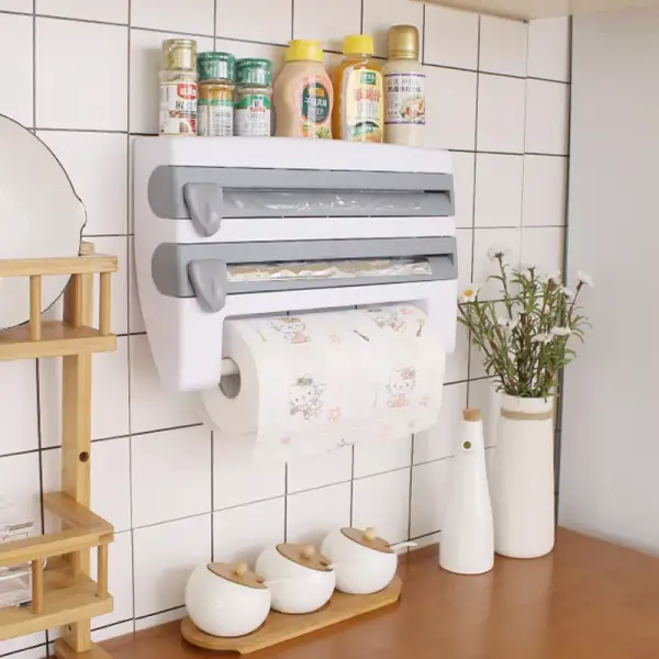 Soporte para papel de cocina 4 en 1 Soporte para papel de cocina 4 en 1