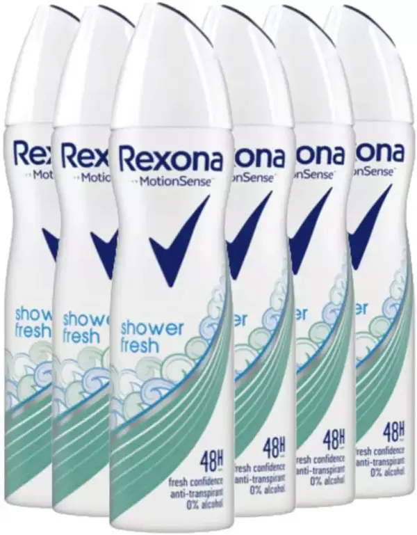 Pack de 6 desodorantes Rexona Shower Fresh Pack de 6 desodorantes Rexona Shower Fresh