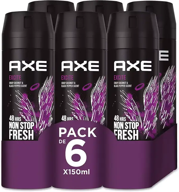 Pack de 6 desodorante Axe Excite Rock Pack de 6 desodorante Axe Excite Rock