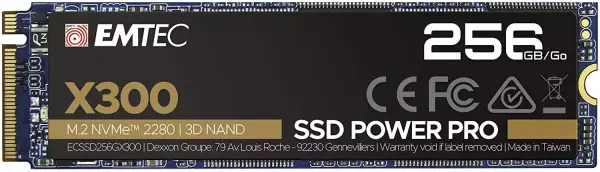SSD Emtec X300 NVMe 256GB SSD Emtec X300 NVMe 256GB