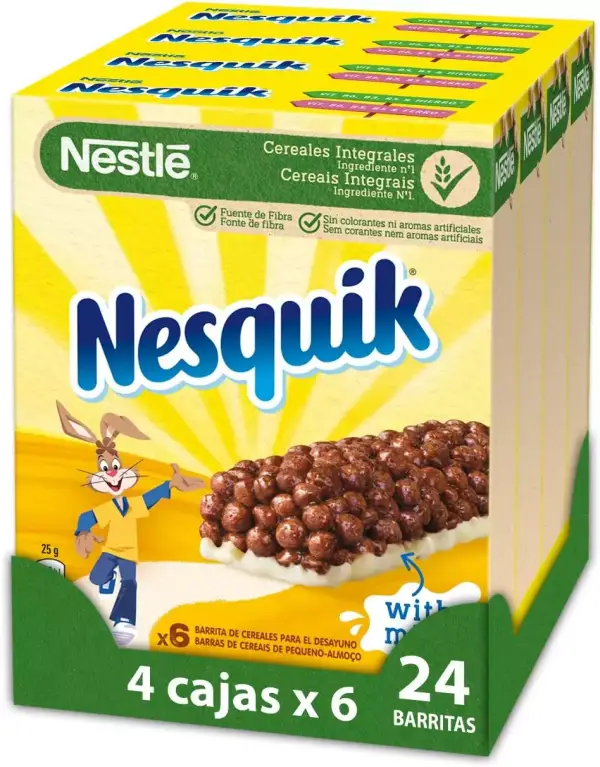 Barritas Nestlé Nesquik 4x6 unidades Barritas Nestlé Nesquik 4x6 unidades