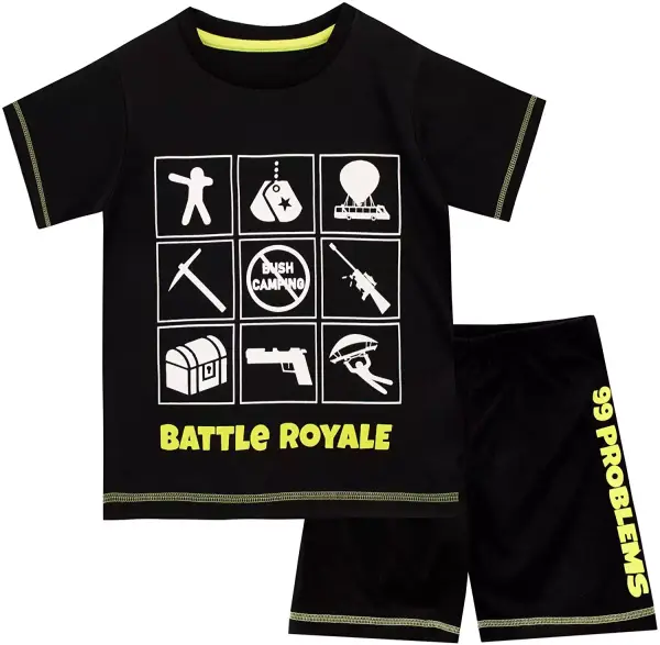 Pijamas de manga corta para niños Battle Royale Pijamas de manga corta para niños Battle Royale
