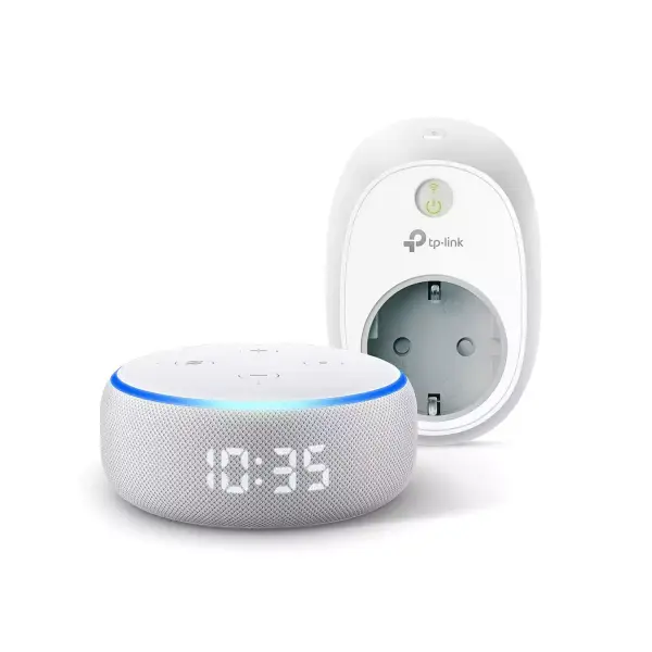 Modelo Echo Dot 3º Gen. con reloj y Enchufe Modelo Echo Dot 3º Gen. con reloj y Enchufe