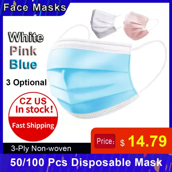 Pack 50 mascarillas desechables de 3 capas Pack 50 mascarillas desechables de 3 capas