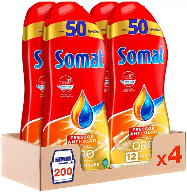 Pack de 4 Somat Oro Gel Lavavajillas Vinagre Pack de 4 Somat Oro Gel Lavavajillas Vinagre
