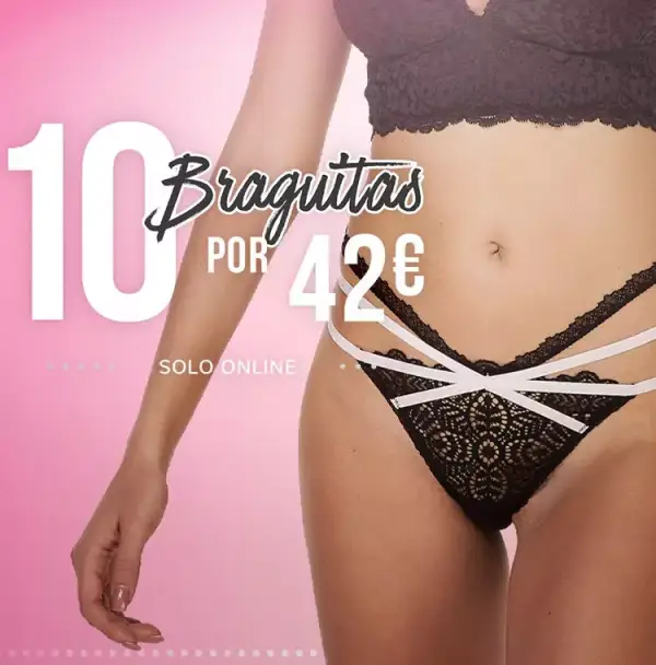 10 Braguitas (+120 diferentes a elegir) Hunkemöller 10 Braguitas (+120 diferentes a elegir) Hunkemöller