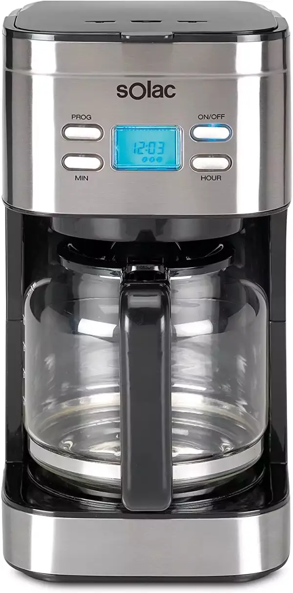 Cafetera de goteo programable con jarra vidrio de 1.5 l Solac Stillo Cafetera de goteo programable con jarra vidrio de 1.5 l Solac Stillo