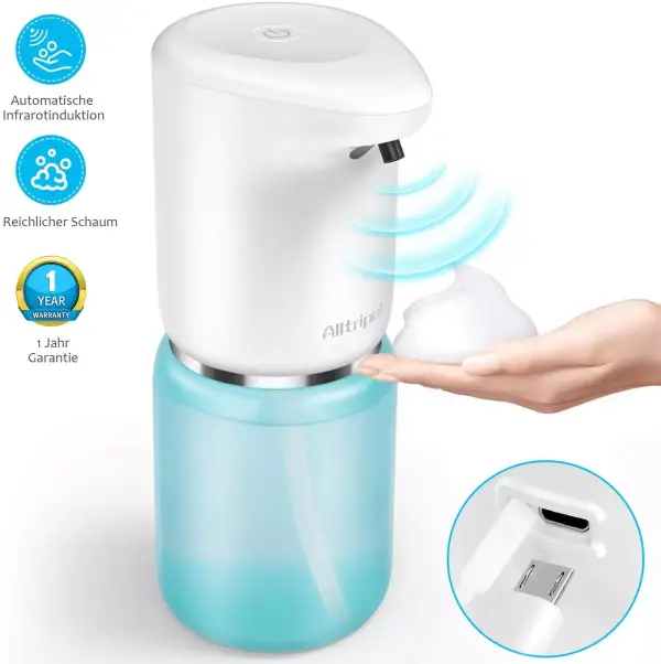 Dispensador de jabón con USB de 400ML Dispensador de jabón con USB de 400ML