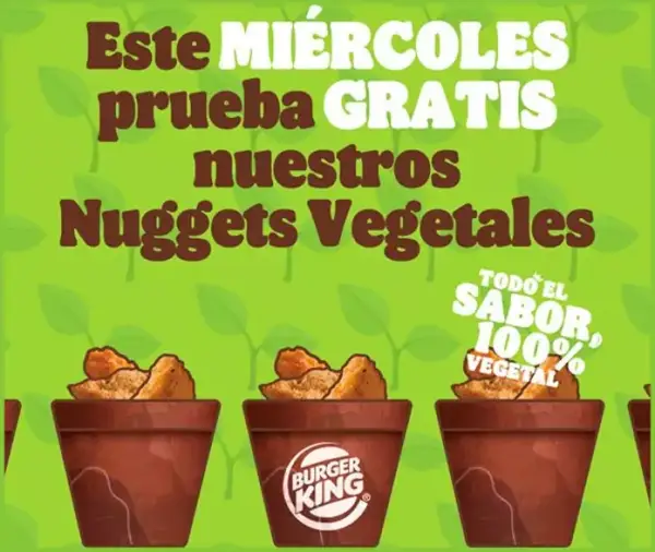 Maceta de los nuevos Nuggets Vegetales en Burger King Maceta de los nuevos Nuggets Vegetales en Burger King