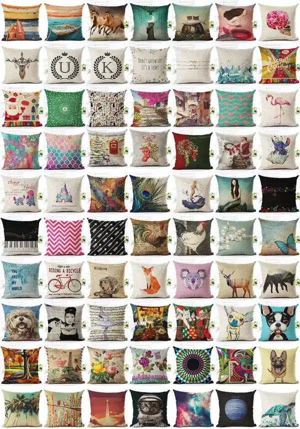 7x Fundas de cojín aleatorias 45x45cm 7x Fundas de cojín aleatorias 45x45cm
