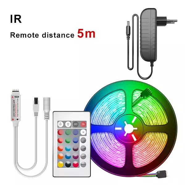 Tira de luces LED RGB 5M + Accesorios Tira de luces LED RGB 5M + Accesorios